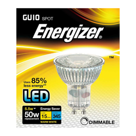 Energizer GU10 Dimbar LED glas fläck 5,5W 345 lumen (50W)
